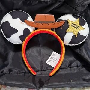Sheriff Disney Cowboy Ears Headband with Cowprint Ears